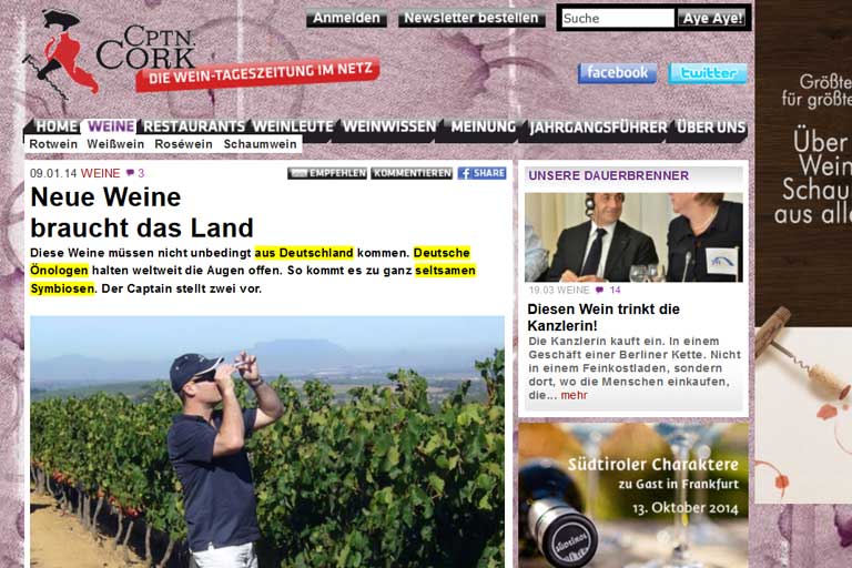 Cptn Cork online